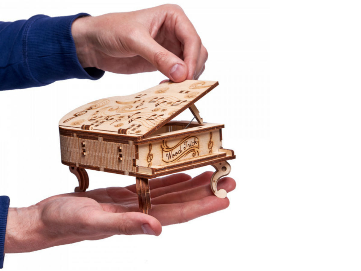 Сборная музыкальная шкатулка Wood Trick Рояль 3