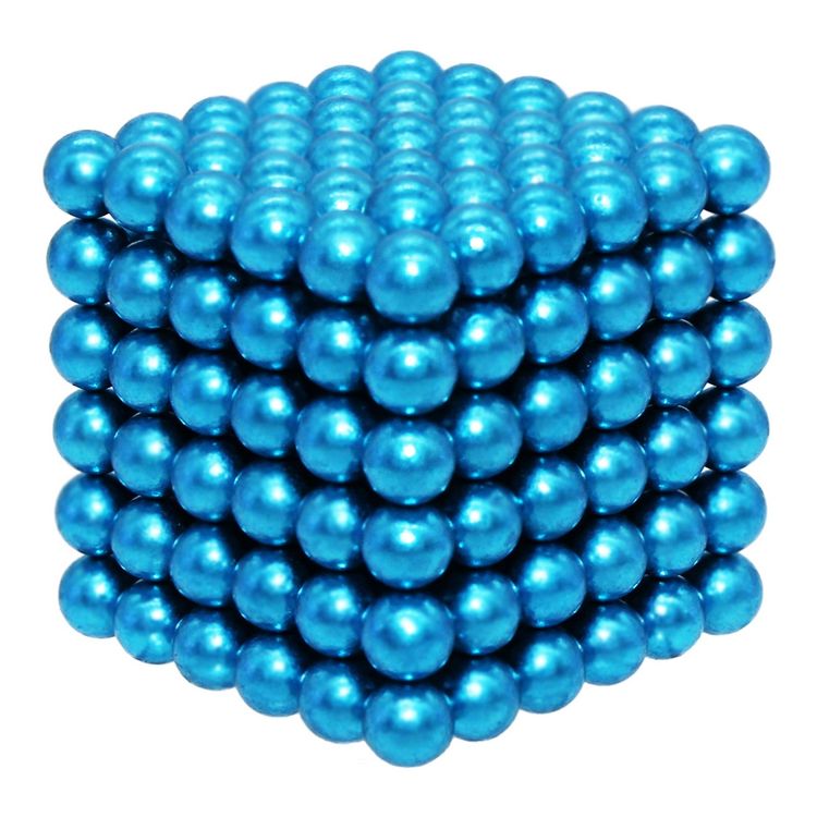 Магнитный куб Magnetic Cube, голубой, 216 шариков, 5 мм 2