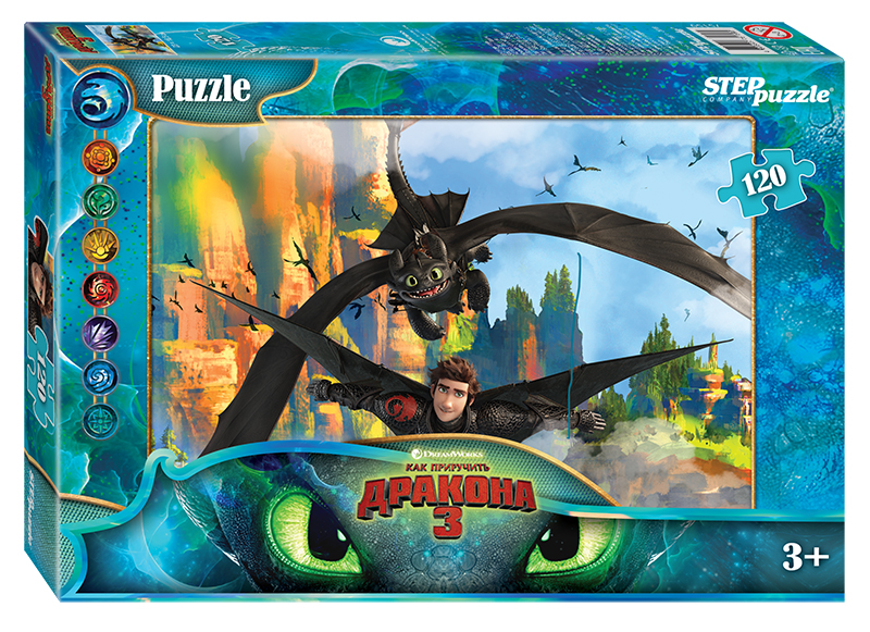 Мозаика "puzzle" 120 "Как приручить дракона - 3" (DreamWorks) 3