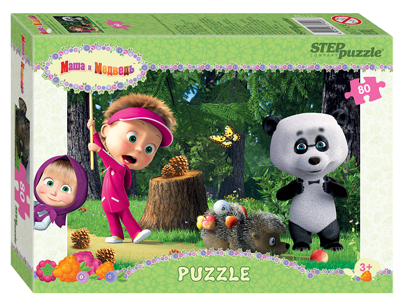 Мозаика "puzzle" 80 "Маша и Медведь - 2" (Анимаккорд) 2