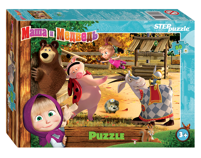 Мозаика "puzzle" 80 "Маша и Медведь - 2" (Анимаккорд) 5