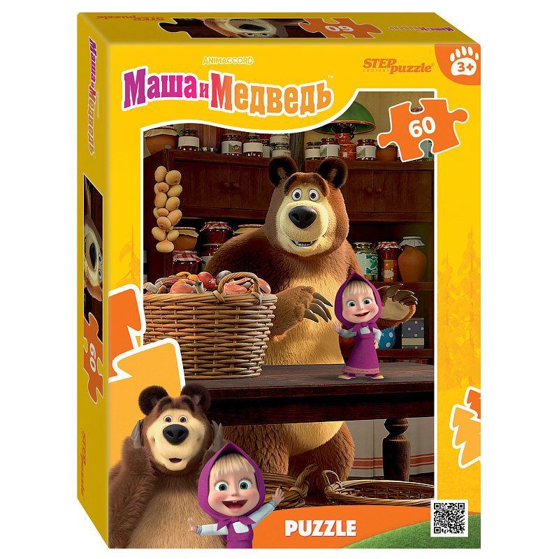 Мозаика "puzzle" 60 "Маша и Медведь. Лесные истории" (Анимаккорд) 1