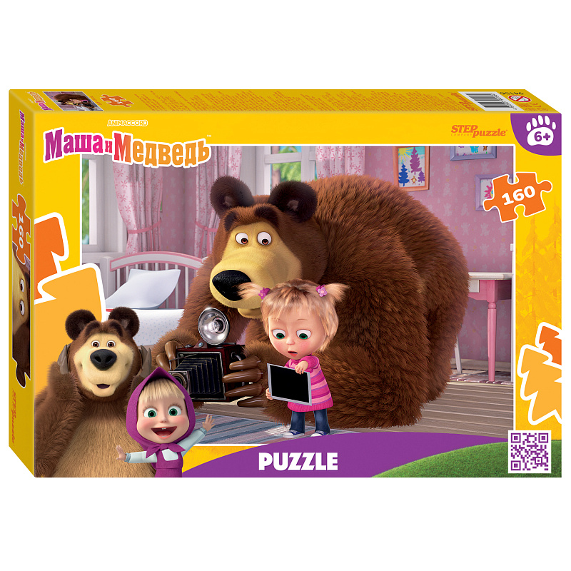 Мозаика "puzzle" 160 "Маша и Медведь (нов.)" (Анимаккорд) 1