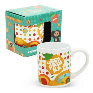 Кружка в подарочной упаковке "Чебурашка", 220 мл, фарфор