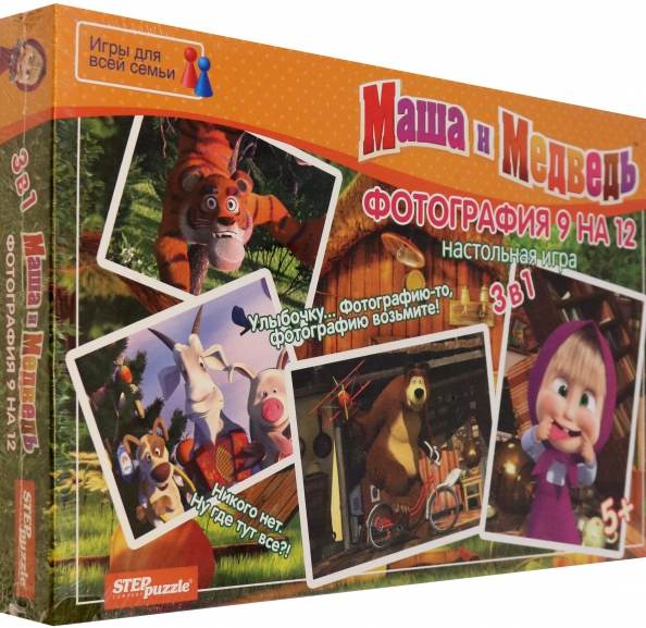 Настольная игра "Фотография 9 на 12" (Маша и Медведь)